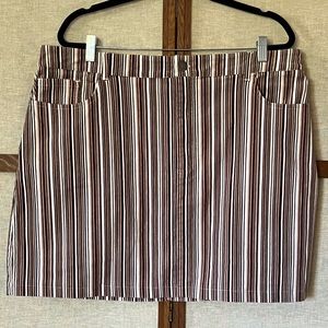 Forever 21 Brown Striped Corduroy Mini Skirt - 3X